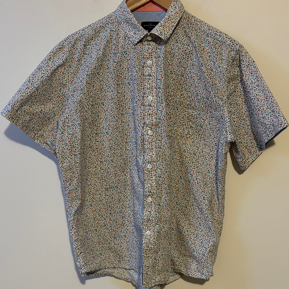Rue St. Patrick Floral Short Sleeve Men's Shirt